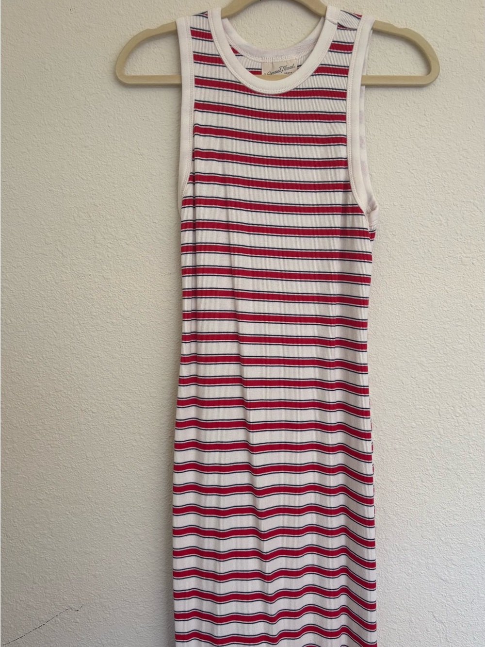 Universal Thread Red and White Striped Maxi Tank Dress